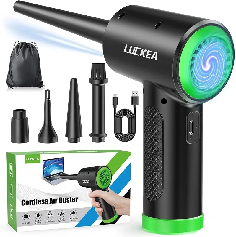 Soffiatore PC Aria Compressa Pulizia PC - Air Duster Depolveratore Elettrico per PC, 6000 mAh Batteria Soffiatore Aria Compressa per Tastiera, Elettronica, Bomba Aria Secca Pulizia PC — Umidificatore