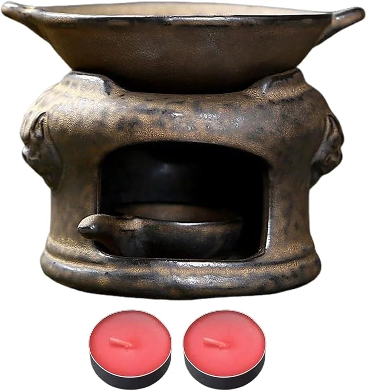 Stufa per Aromaterapia in mica Con 2 Diffusore mico Decorativo e Sicuro — Casa e cucina