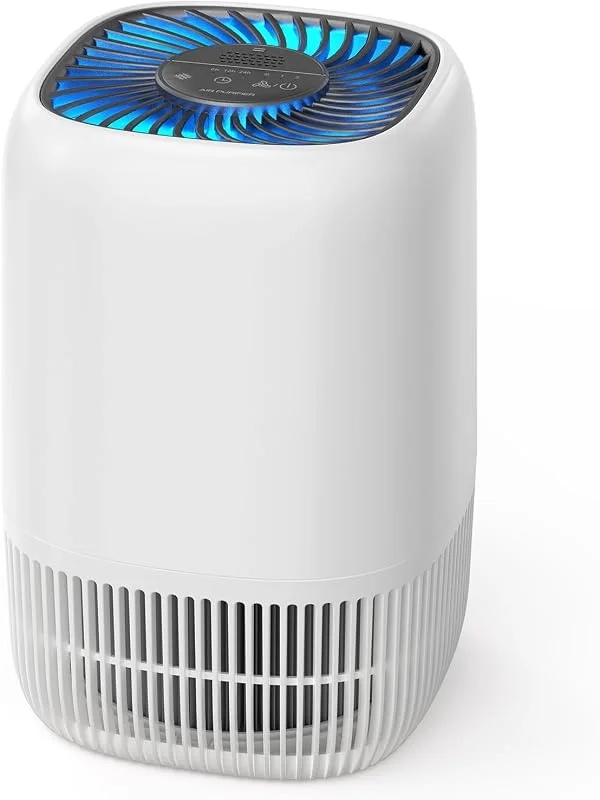 AROEVE Purificatore d'Aria con Filtro HEPA H13 a 3 Stadi, Risparmio Energetico 5W & Silenzioso 22 dB, Rimuove Polline Fumo Peli di Animali, Funzione Diffusione Aromi, per Stanze fino a 20㎡ — Umidificatore