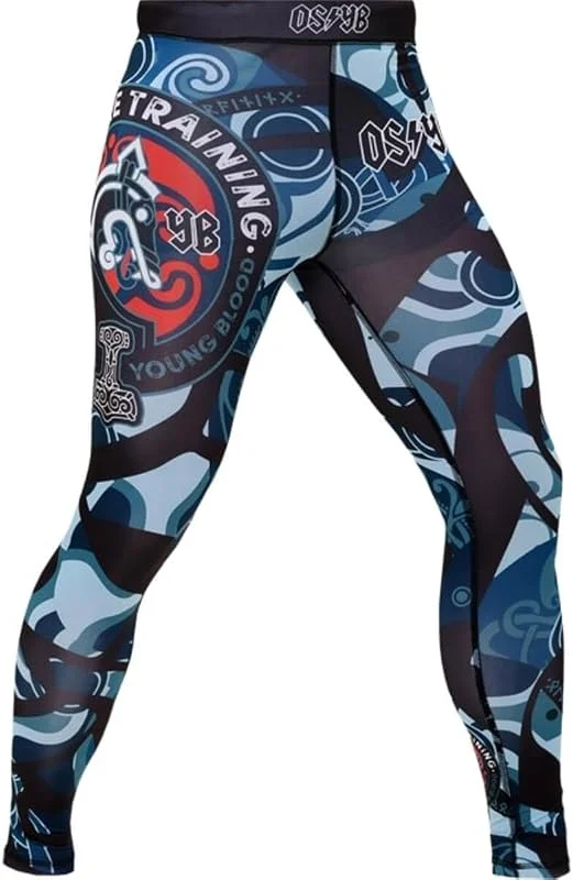 Hardcore Training Pantaloni Compressione Uomo BJJ MMA No Gi Grappling Lotta — Abbigliamento riscaldato