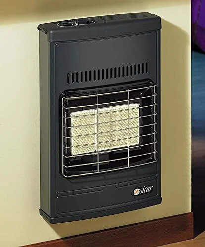 ECO 40 STUFA RAGGI SICAR INFRAROSSI A GAS GPL POTENZA 4200 W MOD DA PARETE O PIEDI DA APPOGGIO MARCA SICAR COLORE GRIGIO — Riscaldamento