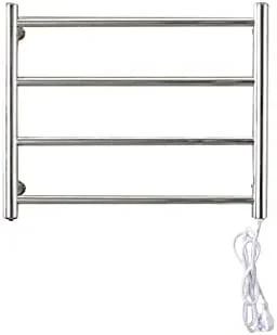 Scaldasalviette Elettrico, scaldasalviette a Parete a 4 Barre, scaldasalviette in Acciaio Inox per Bagno di casa con Interruttore Impermeabile, Plug-in, cablato, Bellissimo Scenario — Riscaldamento