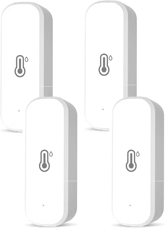 ZYWUOY Sensore termometro igrometro WiFi, 4 pezzi, sensore wireless per interni con rilevatore di temperatura e umidità Wifi intelligente Tuya — Umidificatore