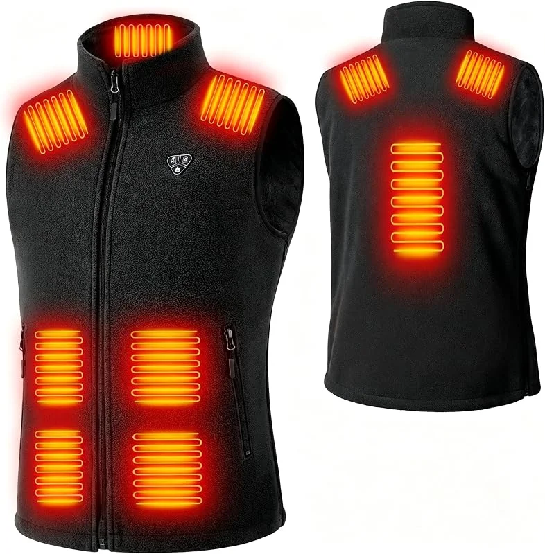 Gilet riscaldato da uomo, gilet riscaldato da uomo, in pile, scaldacorpo — Abbigliamento riscaldato