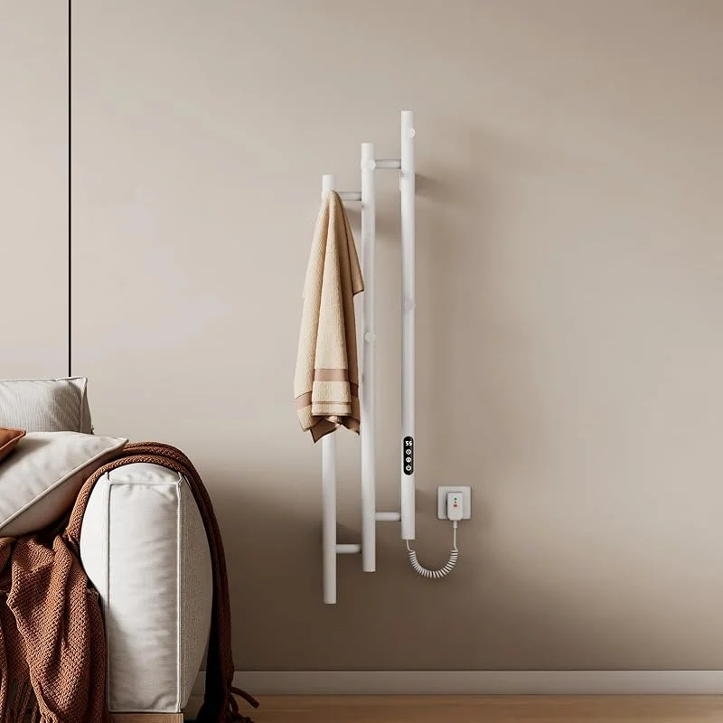 EMKE Scaldasalviette Elettrico Smart Wi-Fi, Bianco, 6 Modalità, 115 x 22 cm — Riscaldamento