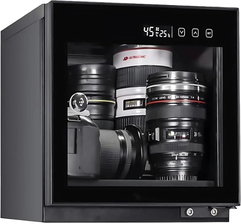 Armadio Dry Per Fotocamera, Dry Box Elettronica 15L, 20L, 30L, 40L Con Controllo Dell’umidità E Luce LED, Conservazione Deumidificatore Silenzioso Per Obiettivi Fotocamere Attrezzatura Fotografica 15L