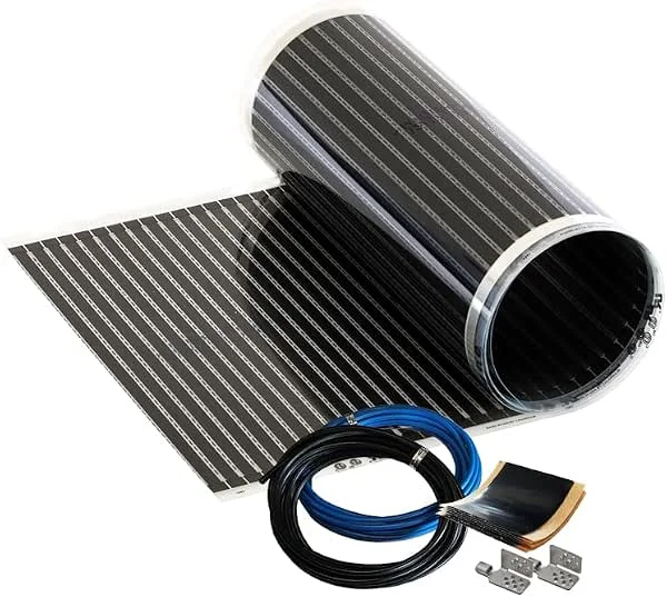 Calorique infrarossi Pellicola Riscaldante elettrico riscaldamento a pavimento 100 cm 220 W, m² - 6, 0 m² - Iscaldamento efficiente ed economico per nuove costruzioni o ristrutturazioni