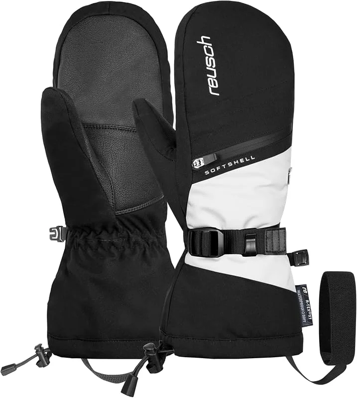 Reusch Muffole da sci da donna, calde e impermeabili, con polsino lungo — Abbigliamento riscaldato
