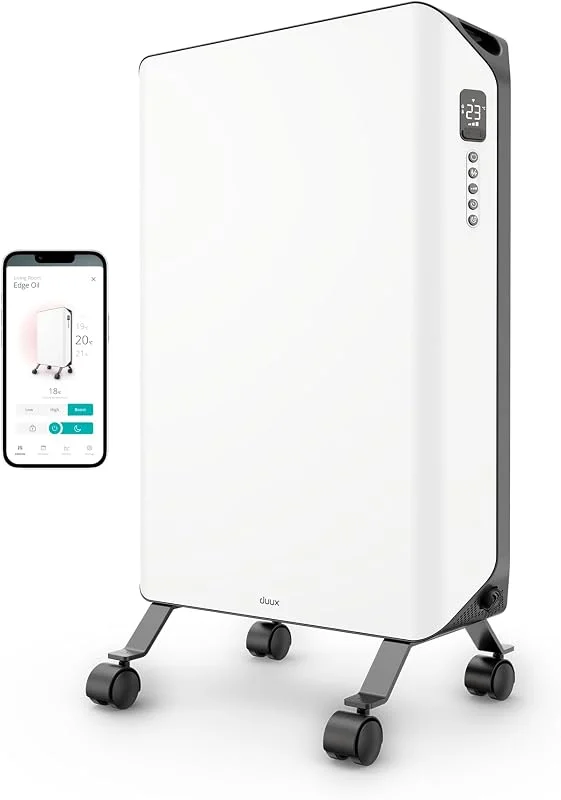 Duux Edge Oil Smart Radiatore ad olio – 1500 W – Termostato – Bianco — Riscaldamento