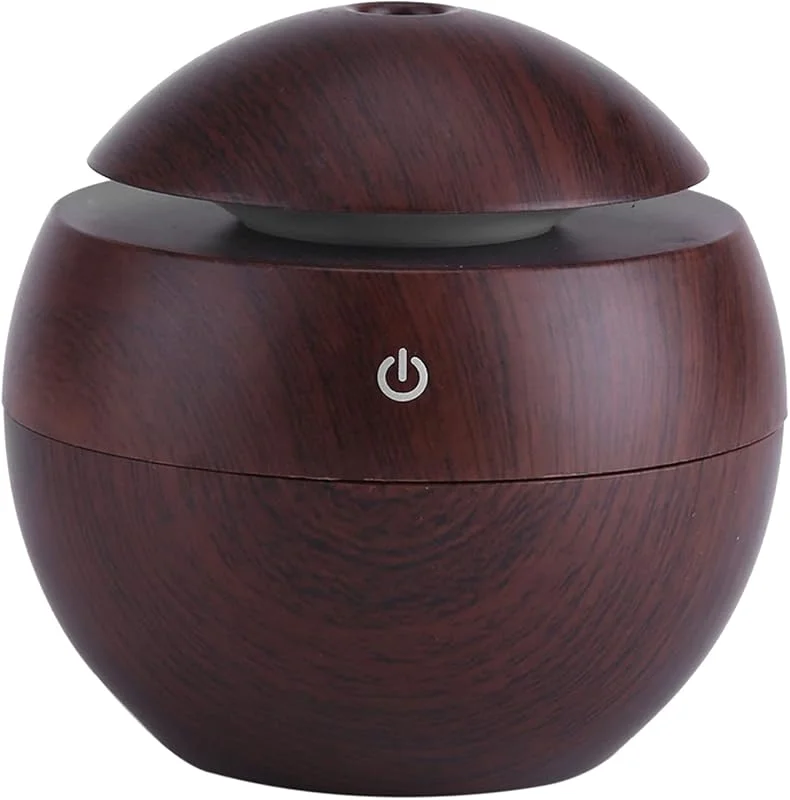 Purificatore d'aria, USB Essential LED Touch Umidificatore ad ultrasuoni Diffusore d'aria purificatore d'aria(Grana di legno profonda)