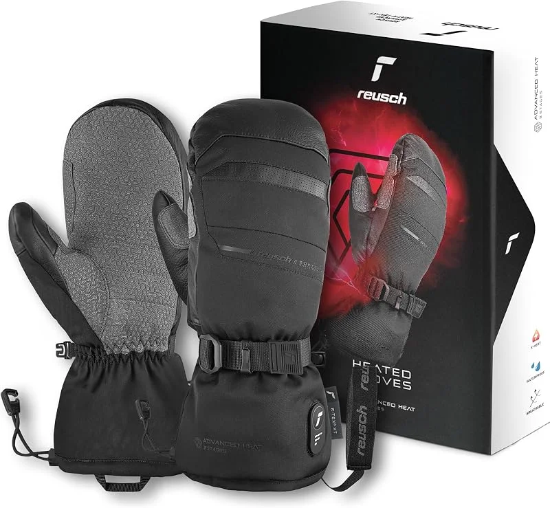 Reusch Muffole da sci riscaldabili per adulti, compatibili con i touchscreen — Abbigliamento riscaldato
