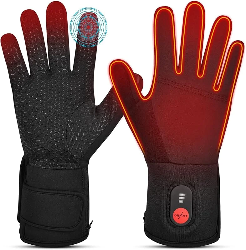 Sun Will Guanti Elettrici Riscaldati Foderato con Batteria Ricaricabile Touchscreen Uomo e Donna Sottili Guanti Termici Invernali Scaldamani per Ciclismo Sci Caccia Pesca Morbo di Raynaud Artrite — Abbigliamento riscaldato