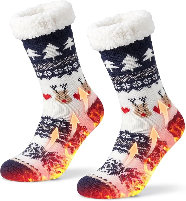 Calzini riscaldati USB per donne uomini calzini di Natale scaldapiedi — Abbigliamento riscaldato