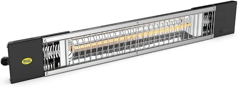 Lampada Riscaldatore Iris 1800W infrarossi onde corte con supporto a muro e catene (867NP) — Riscaldamento