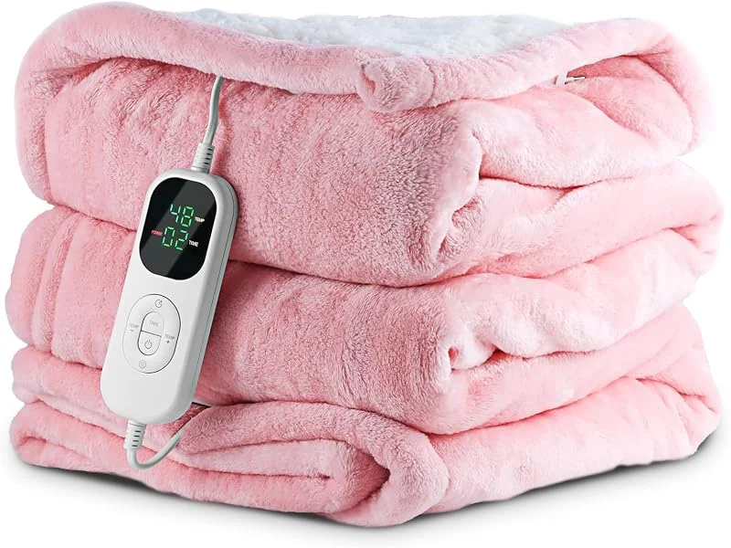 Coperta Elettrica Scaldaletto 180x200cm Termocoperta Grande Flanella — Riscaldamento