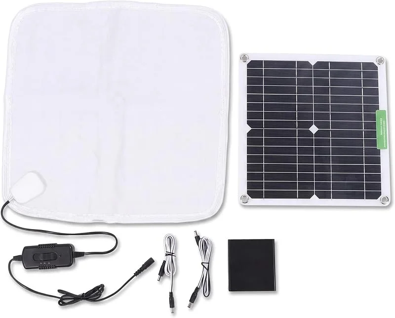 GOWENIC Coperta di Riscaldamento del Pannello Solare, Coperta Riscaldata per Animali Domestici, Riscaldamento Rapido da 50W, Tappetino Riscaldante Portatile Morbido per Animali Domestici