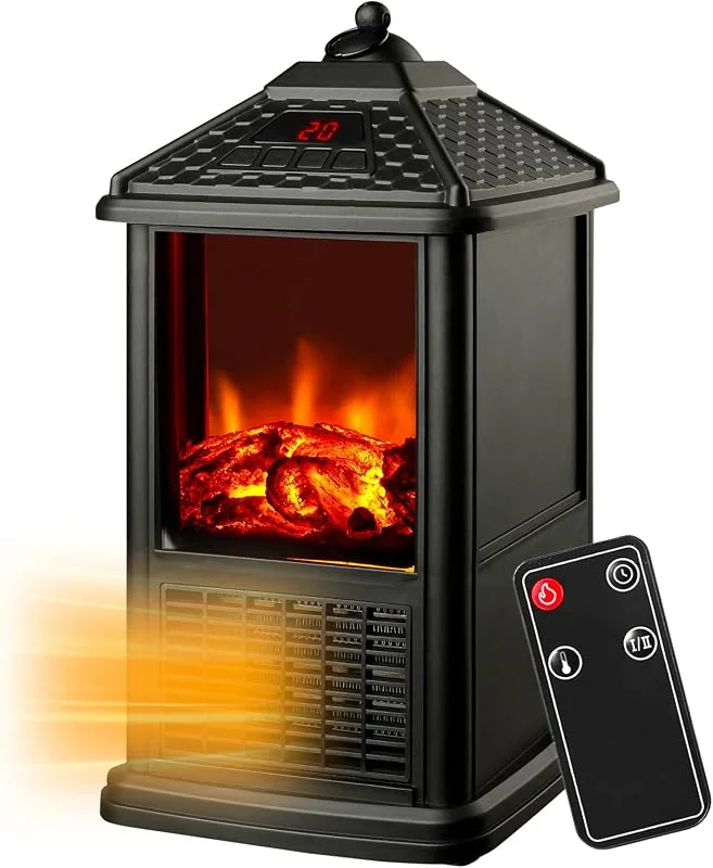 Camino Elettrico da Tavolo 1000W con Effetto Fiamma 3D — Riscaldamento