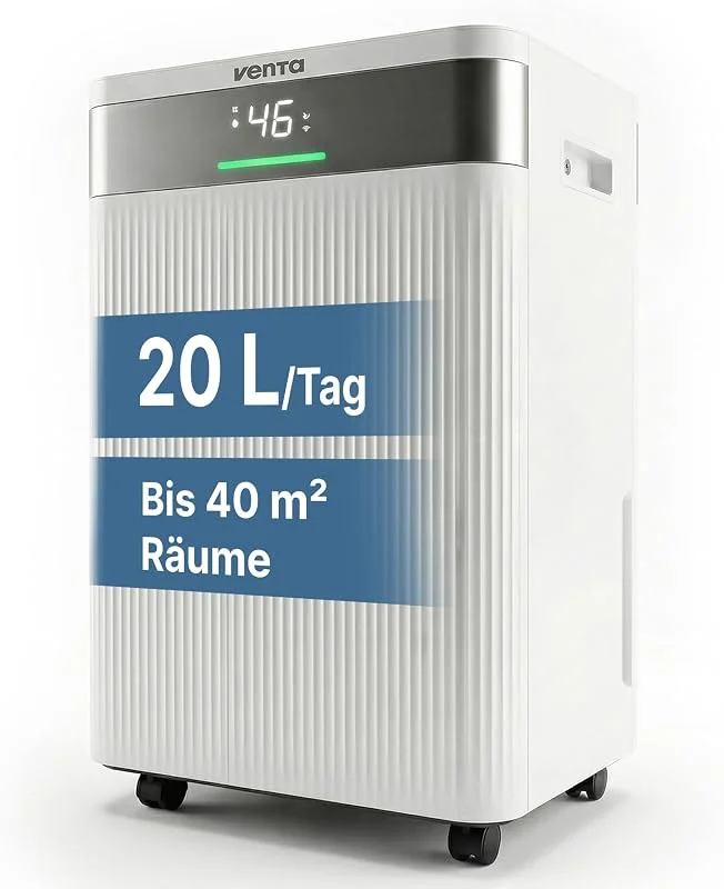 Venta AD100 - Deumidificatore con funzione ionizzatore, 20 l, giorno, serbatoio da 4, 5 l, per ambienti fino a 40 m², 100 m³, controllo automatico dell'umidità, modalità lavanderia, R290