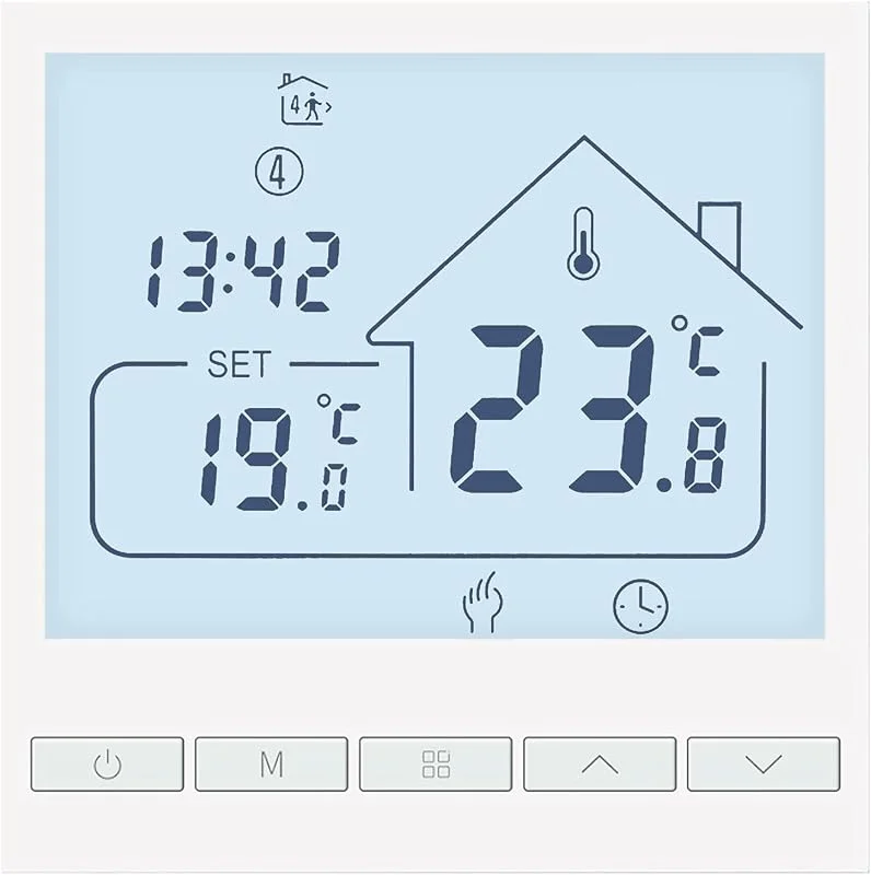 BEOK CONTROLS termostato per riscaldamento termostato ambiente programmabile termostato digitale a parete per riscaldamento acqua riscaldamento a pavimento 3A TOL47WP