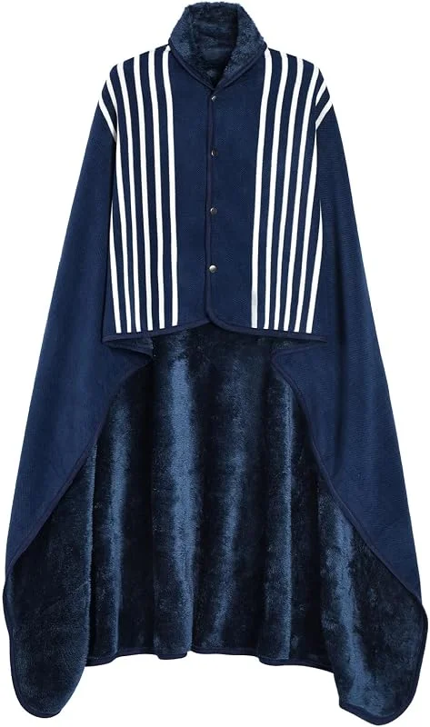Poncho Donna Invernale, Mantella Pile Donna Casa Caldo Scialle Con Bottoni Wrap Cape, Flanella Maglia Pile Stare al Riscaldante in Inverno M、L — Abbigliamento riscaldato