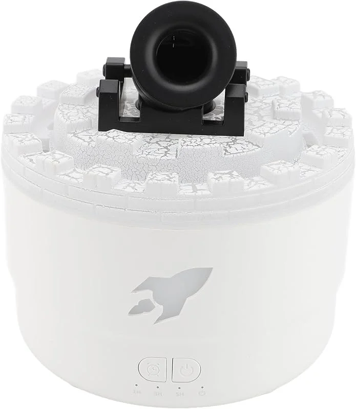 Irfora LED a 7 Colori, Umidificatore Domestico con Timer a Nebbia Fredda con Ventola Silenziosa, Macchina per Aromaterapia da 300 Ml per Neonati e Animali Domestici, Spegnimento (Bianco)